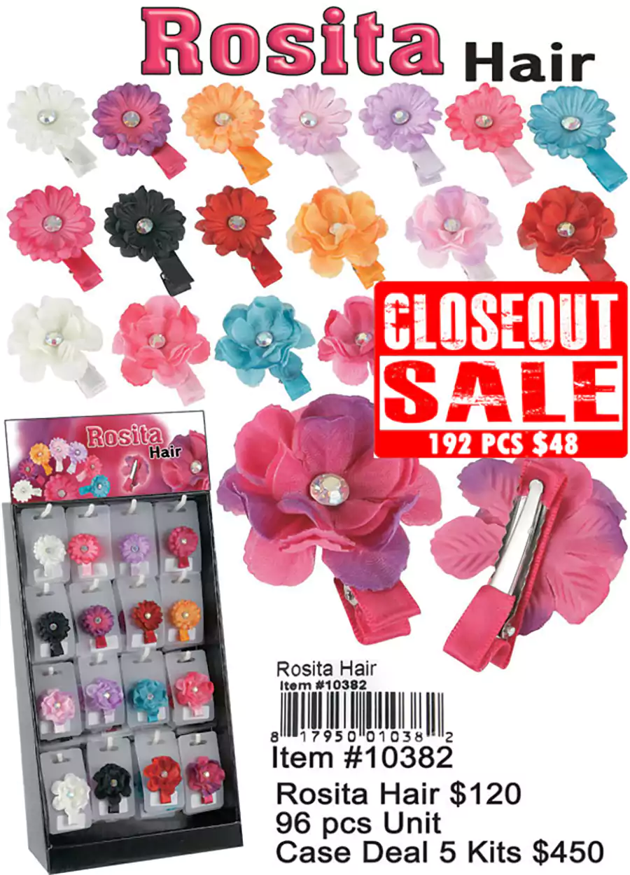 Rosita Hair Accessories - Closeout 192 Pcs.